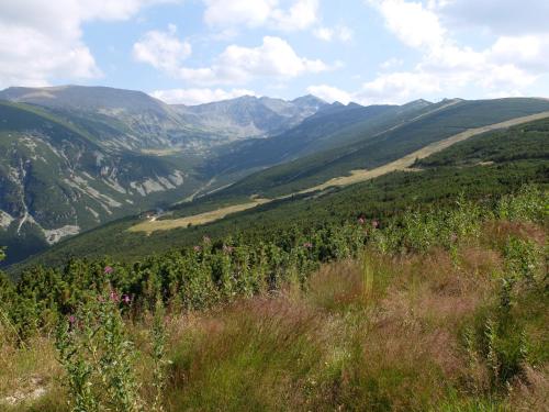 a view of a valley with mountains in the background at Borovets Apartments, Iglika 2 in Borovets