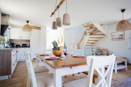 Dapur atau dapur kecil di Ferienhaus Küstennebel