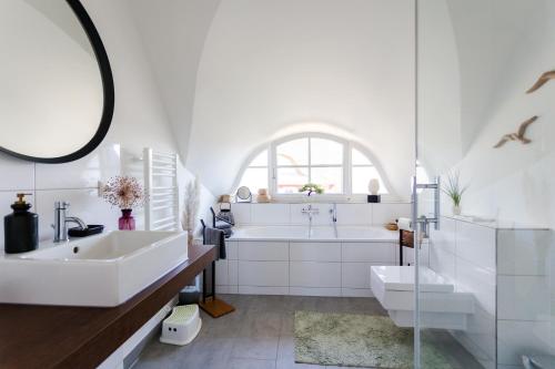 Bilik mandi di Ferienhaus Küstennebel