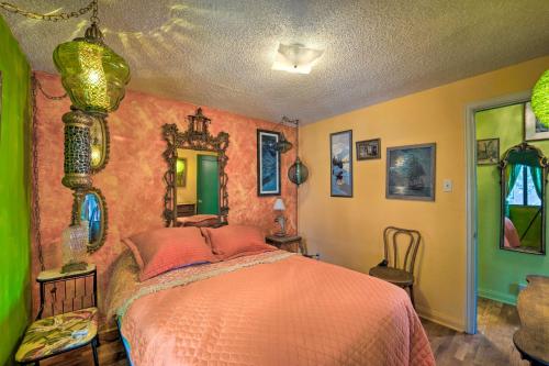a bedroom with a bed in a room at Walk to Old Town Arvada - 1940 Vintage Bungalow! in Arvada