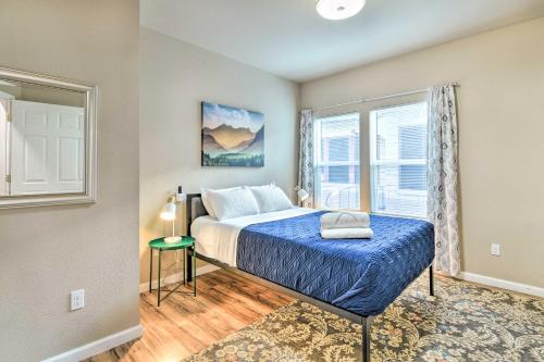 a bedroom with a bed and a window at Charming San Antonio Home about 4 Mi to Downtown in San Antonio
