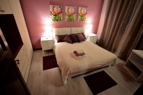 Cama o camas de una habitación en Appartamento Casa del Colle