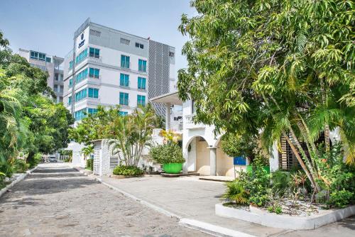 Jardín al aire libre en Santorini Casablanca