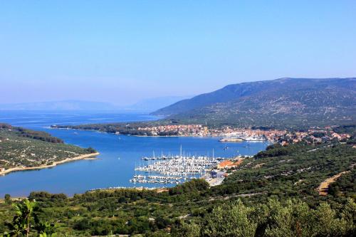 a view of a harbor with boats in the water at Apartments by the sea Cres - 13312 in Cres