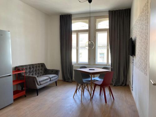 Posezení v ubytování Žižkov tower suites