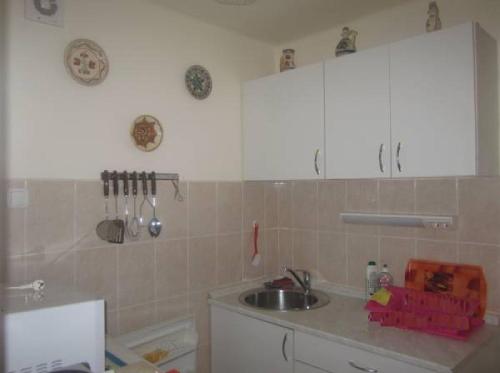 Dapur atau dapur kecil di Gyöngyvirág Üdülő – Mario Apartman