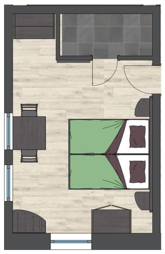 a floor plan of a building with a room at Rhöner Ferienwohnung in Stadtlengsfeld