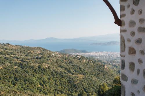a view from the top of a mountain at Archontiko Anemos in Makrinítsa