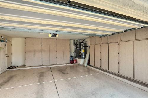an empty garage with lockers in a room at Saddlebrooke Home with Private Pool and Amenities in Catalina