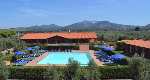 Vista de la piscina de Podere San Giuseppe o d'una piscina que hi ha a prop