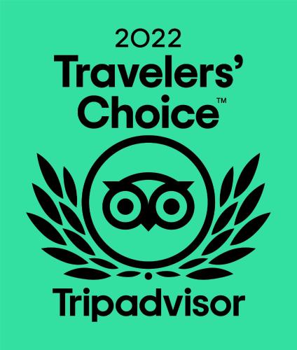 a logo for the travelers choice triadvisor at The Float House River Kwai in Sai Yok