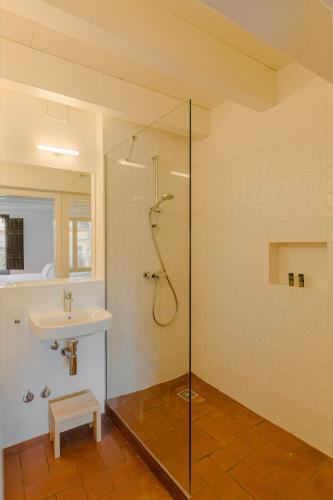 bagno con doccia e lavandino di Flateli Santa Clara 22 a Girona