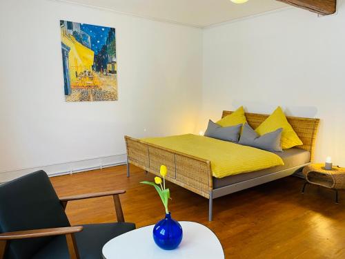 Posezení v ubytování Auszeit - Historisches Ferienhaus in der Südpfalz
