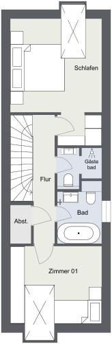 a floor plan of a house at Mühlenloft in Norderney