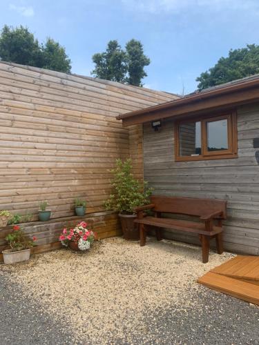 Taman di luar Swansea Log Cabin