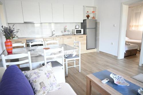 Đuričić Apartmaniにあるキッチンまたは簡易キッチン