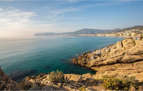 a view of the ocean from a cliff at Amazing Apartment In Andora in Marina dʼAndora