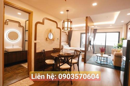 Posezení v ubytování Quy Nhon Chillin' Apartment - FLC Sea Căn Hộ Hướng Biển Trung Tâm TP