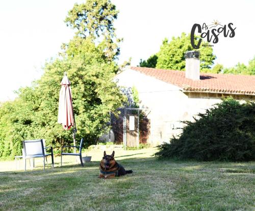 Taman di luar As Casas Ribeira Sacra