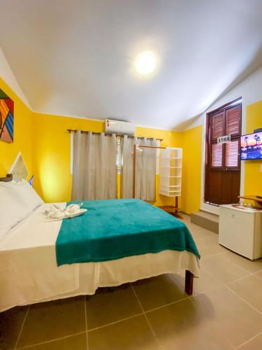 Refugio Hostel Fortalezaにあるベッド