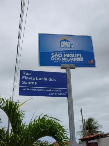 Ein Zertifikat, Auszeichnung, Logo oder anderes Dokument, das in der Unterkunft Flat Sonhos de Milagres ausgestellt ist