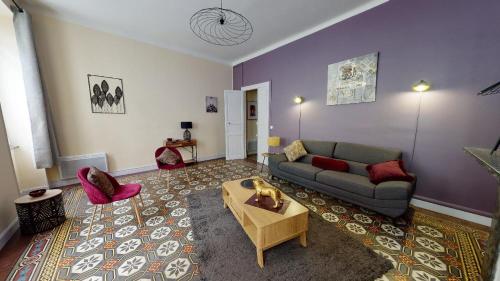 Posezení v ubytování Le Casimir - Appartement de standing 90m2 - Carcassonne centre