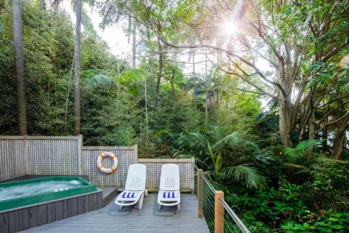Taman di luar Kims Beachside Retreat