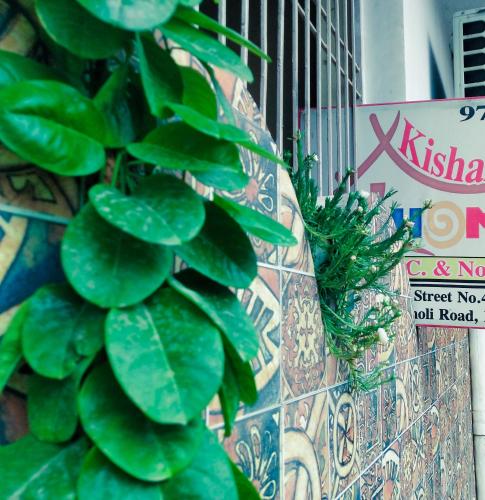 a green plant on the side of a building at Kishan Home Stay in Mathura