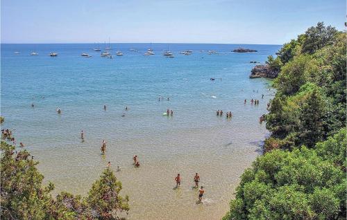 a group of people in the water at a beach at Nice Home In Gaeta With Kitchen in Gaeta