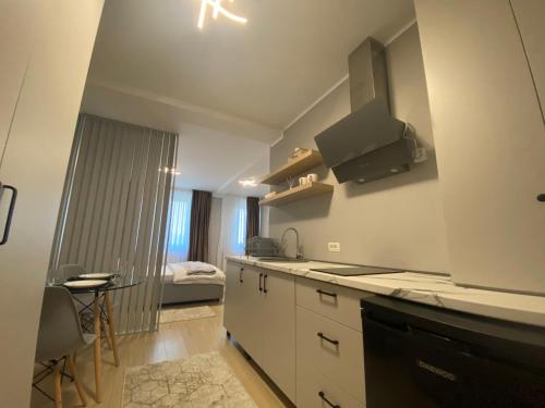 Kuchyň nebo kuchyňský kout v ubytování EM04- Studio premium