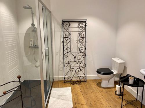 a bathroom with a shower stall and a toilet at MY BOUTIQUE GUESTHOUSE - Fabulous Suites 10 Min A7 - in Anneyron
