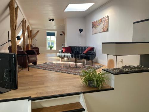Χώρος καθιστικού στο Loft in der alten Spinnerei