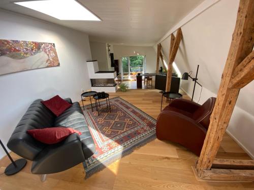 Χώρος καθιστικού στο Loft in der alten Spinnerei