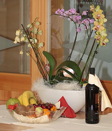 Nápoje v ubytování Residence Weisskugel Langtaufers Südtirol
