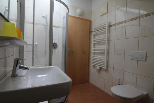 Koupelna v ubytování Haus Vorrath