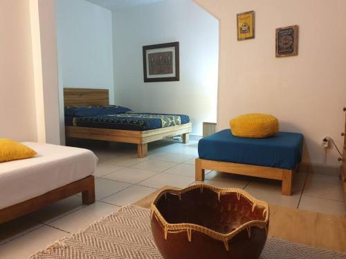 Postel nebo postele na pokoji v ubytování STUDIO HORIZON VUE MER