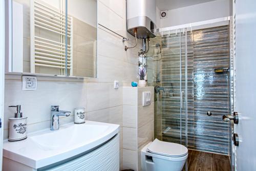 Vonios kambarys apgyvendinimo įstaigoje Apartment Tisno 5130c