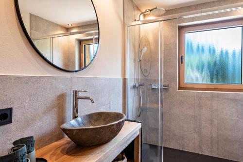 Ένα μπάνιο στο Lippmöshof Apartment Poma