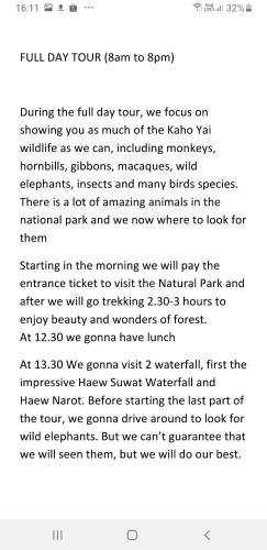 a letter to my mom about my momma texts me every day at Pakchong hostel & wildlife tour in Pak Chong
