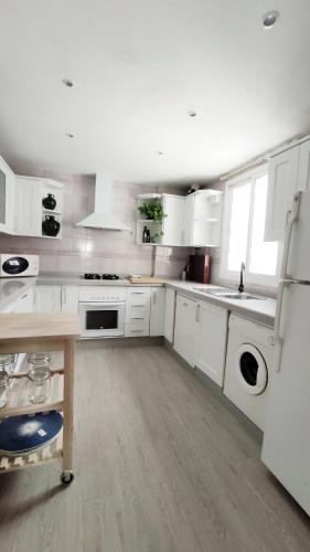 Cuisine ou kitchenette dans l'établissement Mágnífico apartamento en el centro de Sevilla