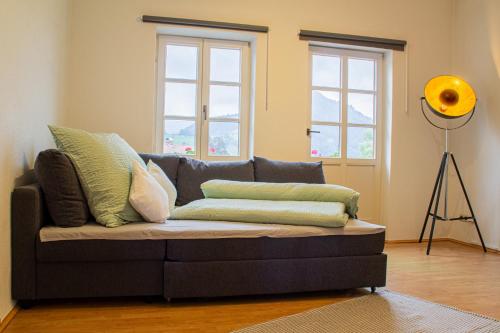 Χώρος καθιστικού στο Ferienwohnung Inselblick