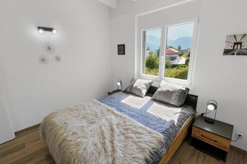 Postel nebo postele na pokoji v ubytování Superbe appartement neuf et cosy