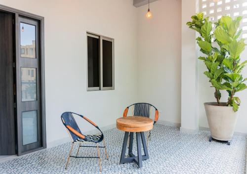 Χώρος καθιστικού στο The Garden Suites
