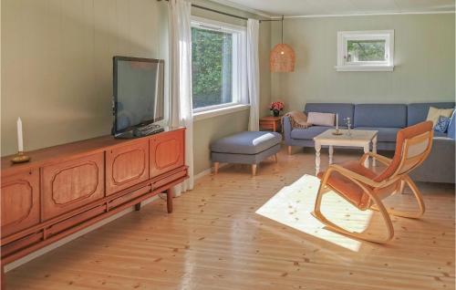 Televisyen dan/atau pusat hiburan di Lovely Home In Fjelberg With Wifi