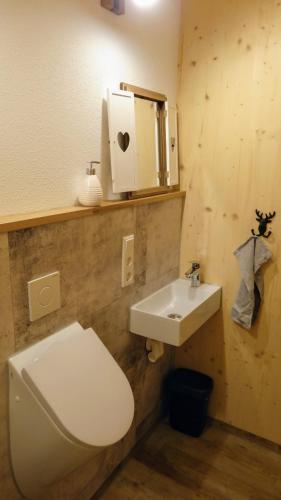Bilik mandi di BaumKrone im Happy Allgäu - 2-stöckige Wohnung mit Wohnnetz
