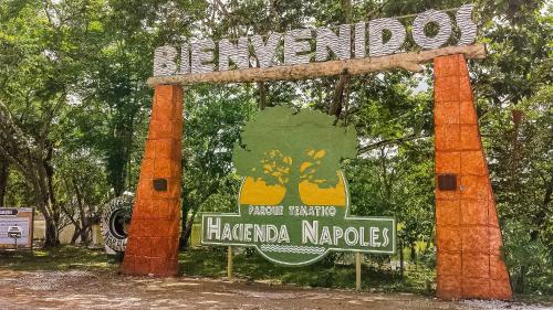 a sign for the harvard magic fighting harvard miracles at Campo Godoy in Doradal