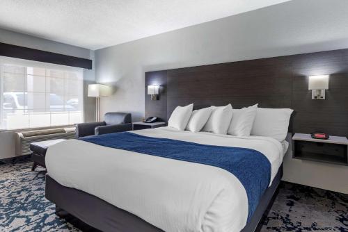 a hotel room with a large bed and a window at Best Western Allatoona Inn & Suites in Cartersville