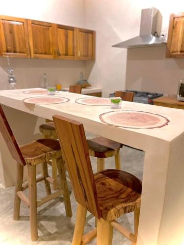 Η κουζίνα ή μικρή κουζίνα στο Casa bix a beel.