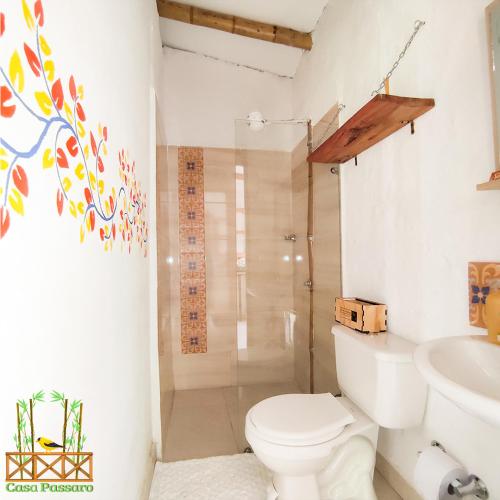 Koupelna v ubytování Casa Passaro 2
