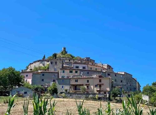 a large building on top of a hill at La Casa nel Castellare in Campiglia dʼOrcia